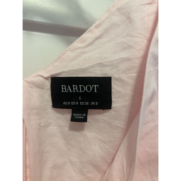 Bardot's V-neck Pleated Long Sleeve Shirt Waist Cinch Ballet Core Fairy Size 4 - Picture 2 of 5